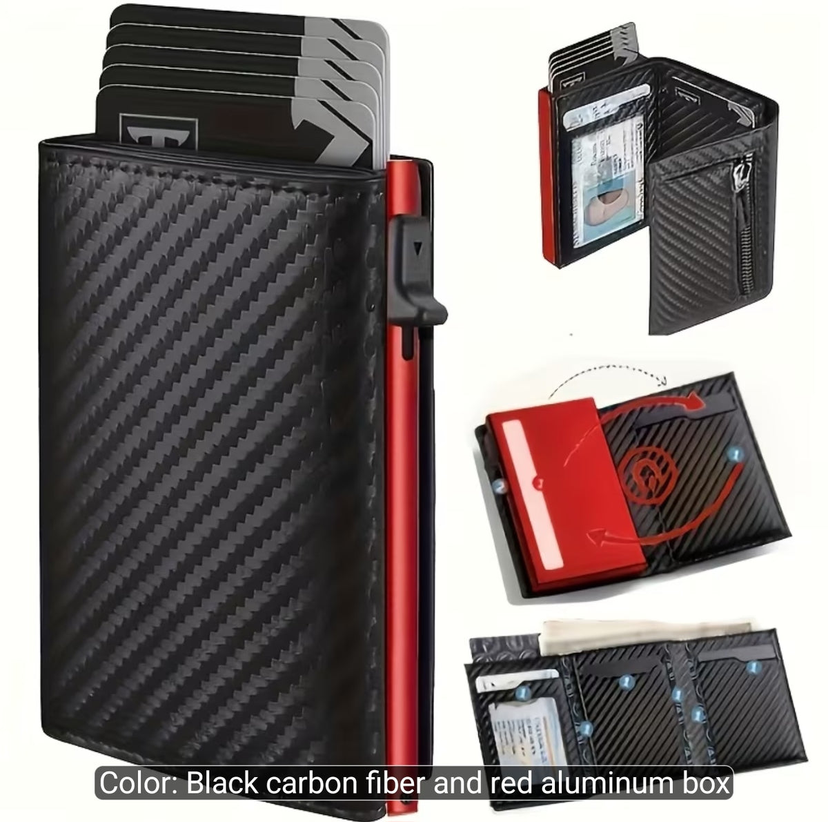 RFID-Blocking Carbon Fibre Pop-Up Wallet
